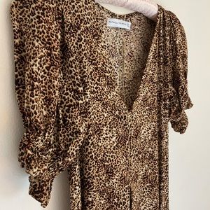 Faithfull the Brand Leopard MIDI Dress